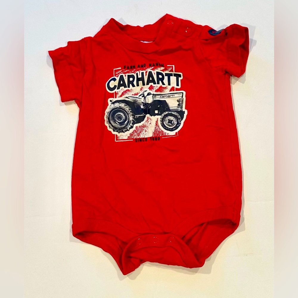 6 Months Red Tractor Carhartt Shirt